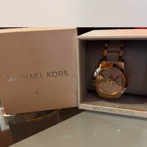 MICHAEL KORS ROSE GOLD QUARTZ WATCH